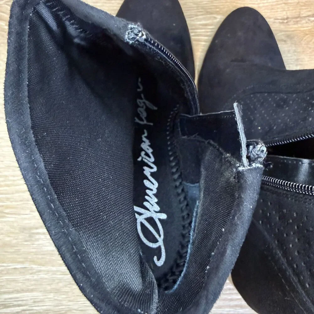 American Rag Women's Adrien Black Almond Toe Heel Booties Boots Chic Size 9